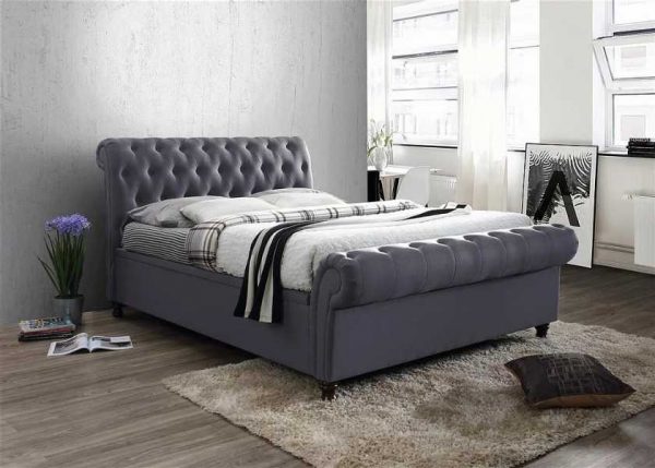 Castello Side Ottoman Bed In Charcoal