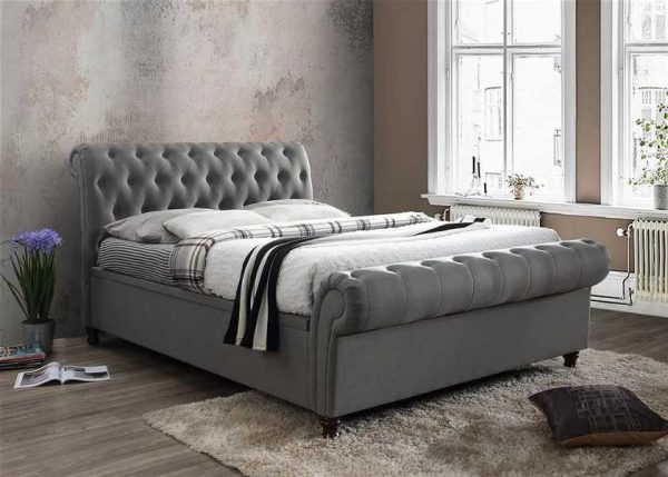 Castello Side Ottoman Bed In Grey