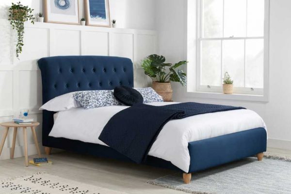 Brompton Bed Frame In Blue