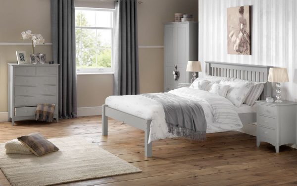 Barcelona Bed - Low Foot End Dove Grey