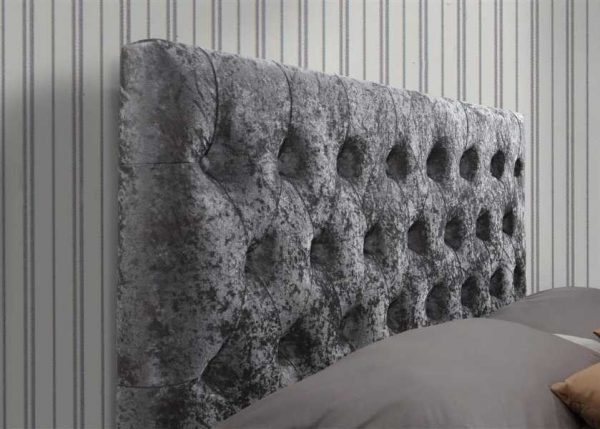 Cologne Headboard in steel crushed silver