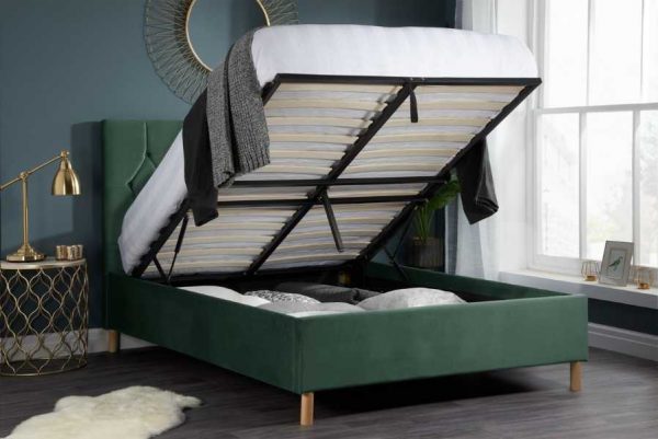 Loxley Ottoman Bed Open In Green