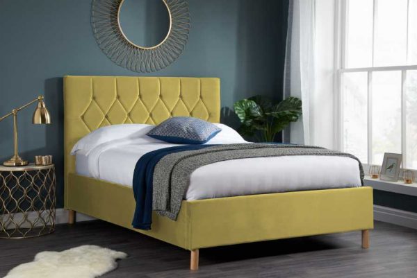 Loxley Ottoman Bed In Mustard