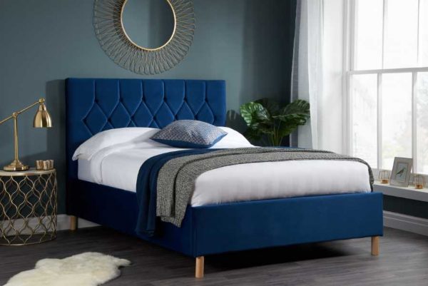 Loxley Ottoman Bed In Blue