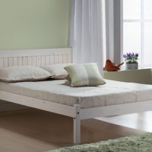 Rio-bed frame in white wash