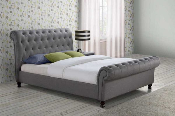 Castello Fabric Bed In Grey