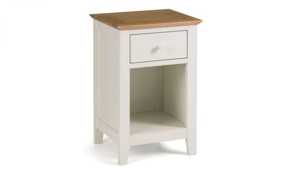 salerno bedside cabinet in two tone finish