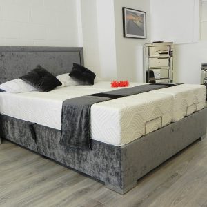 Adjustable Bed - Madrid In Grey Fabric