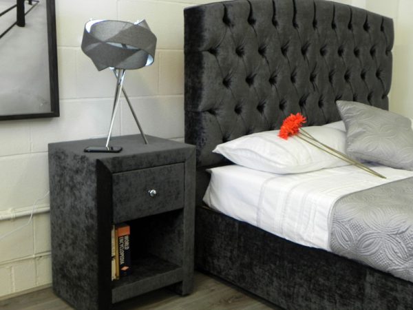sophia tv ottoman bed in black