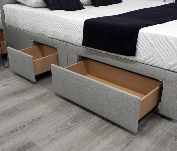Dundee adjustable tv bed with storage drawers