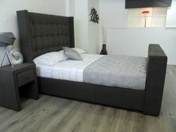 Olivia adjustable tv bed in grey